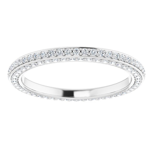 0.75 ct. Round Diamond 3 Sided Eternity Band-VIRABYANI